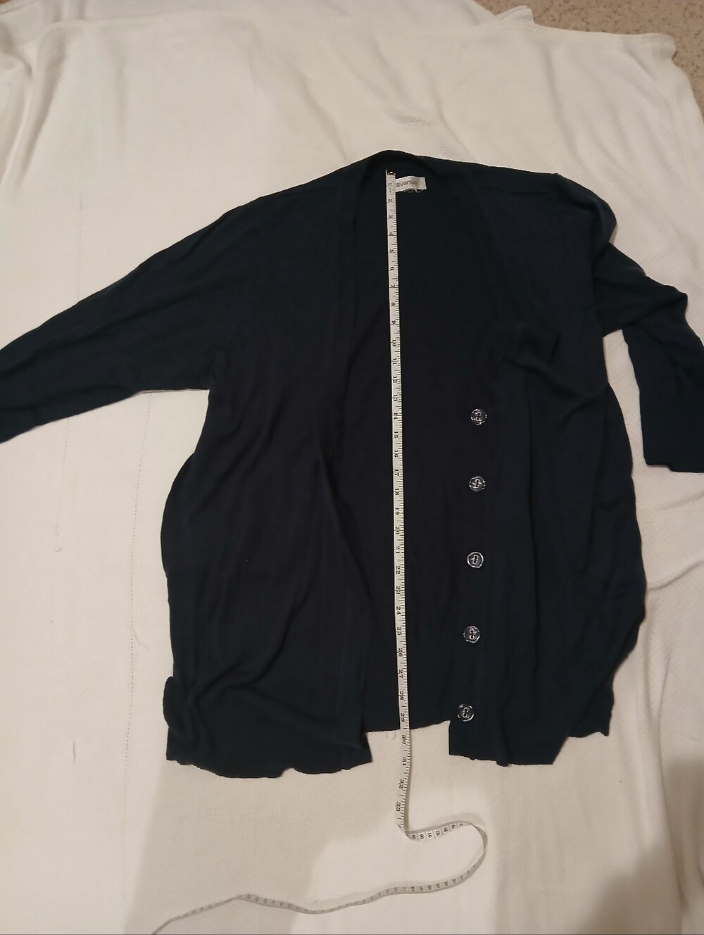 Avenue Navy Button-Front Cardigan